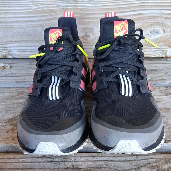 adidas Men's Black with Coral & Yellow UltraBoost All Terrain Athletic Shoes - Picture 8 of 15